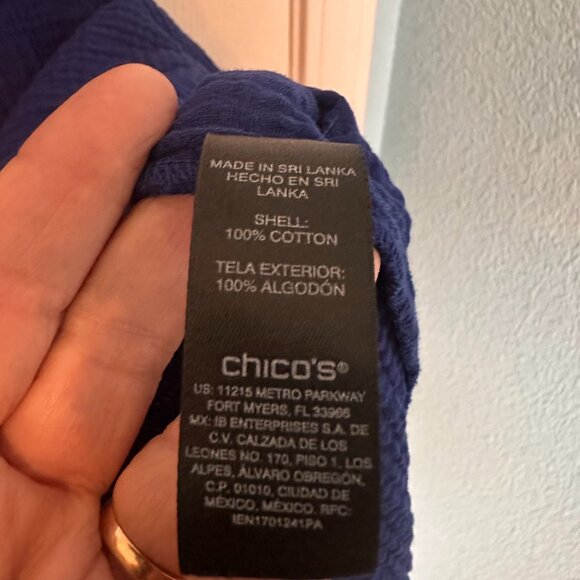 D-7 Chico's Navy Blue dress Sz 0 - Picture 7 of 7